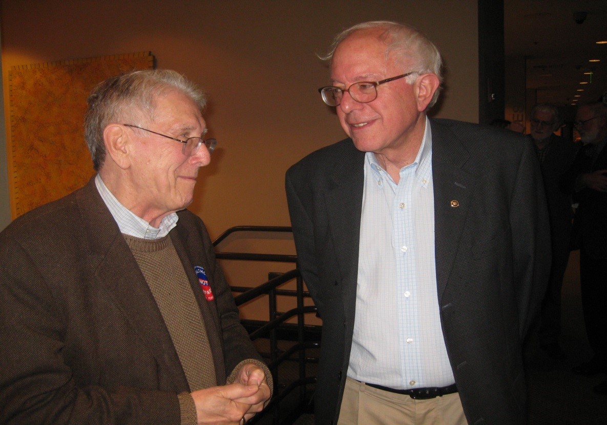 Dr. Quentin Young and Sen. Bernie Sanders